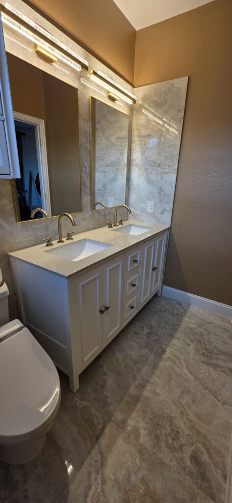 Vanity & mirror installation – Fixora Remodeling, Plano TX