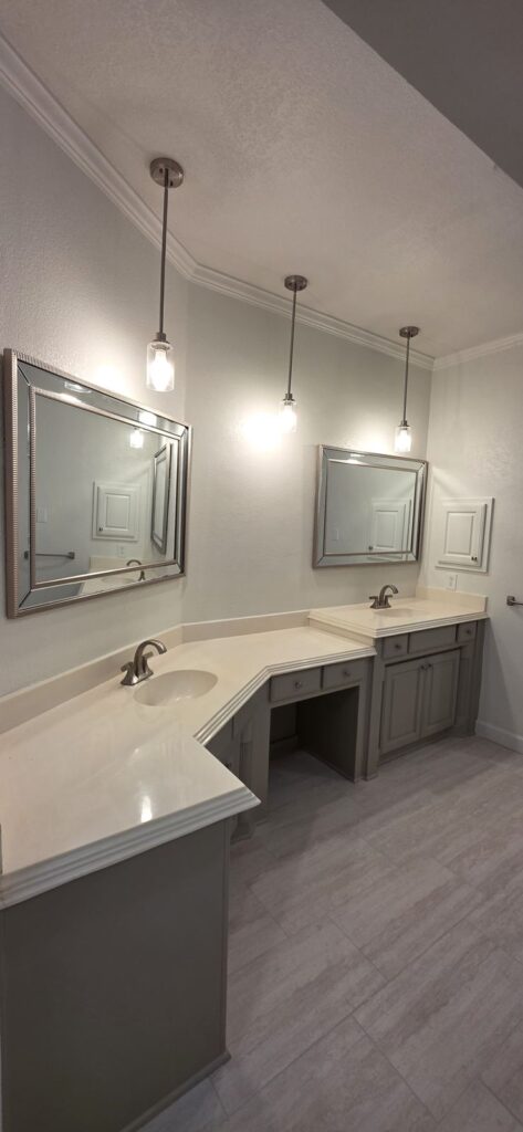 Master bath double vanity – Fixora Remodeling, Plano TX