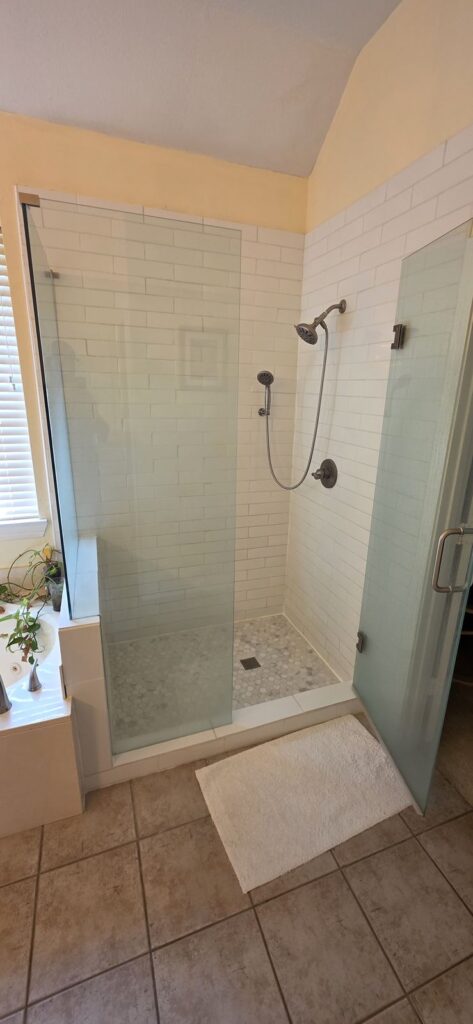 Shower with subway tile – Fixora Remodeling, Plano TX