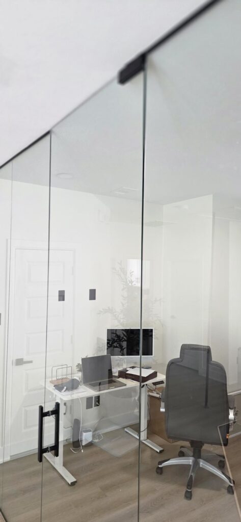 Glass office enclosure – Fixora Remodeling, Plano TX