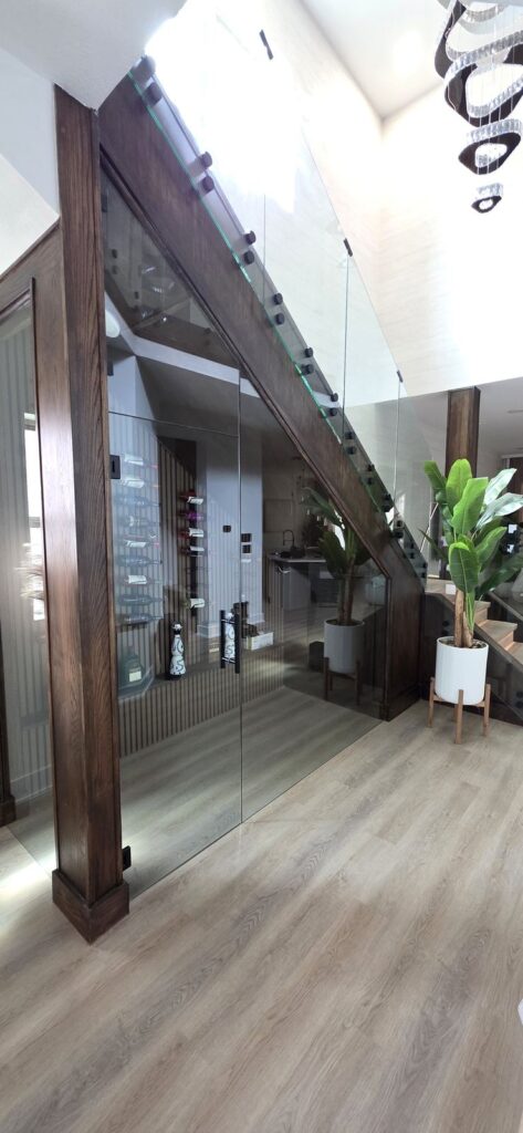Glass railing staircase – Fixora Remodeling, Plano TX