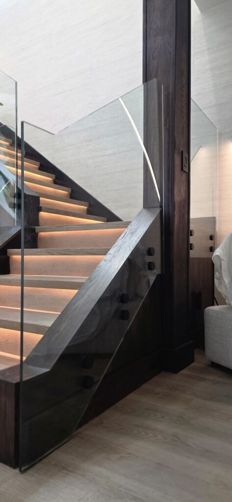 Stairs with LED step lights – Fixora Remodeling, Plano TX
