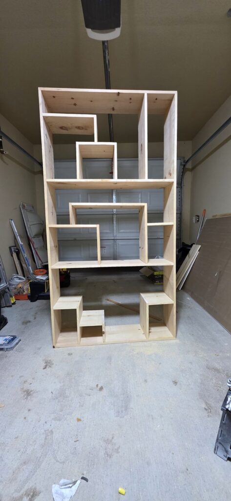 Custom bookshelf build – Fixora Remodeling, Plano TX