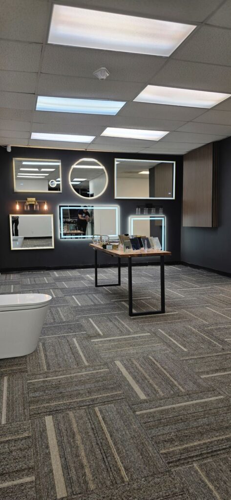 Showroom with LED mirrors – Fixora Remodeling, Plano TX