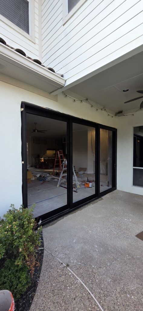 Black sliding patio door – Fixora Remodeling, Plano TX